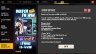 These are the details mentioned about watch-to-win inside Free Fire (Image via Garena)